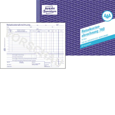 Avery Zweckform Reisekostenabrechnung 740 DIN A5 Avery Zweckform Reisekostenabrechnung 740 DIN A5