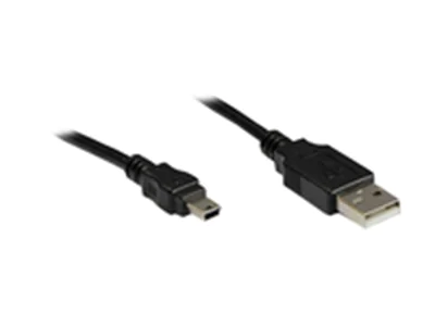 Good Connections Anschlusskabel USB 2.0 Stecker A an Stecker Mini B 5-pin - schwarz - 1,8m