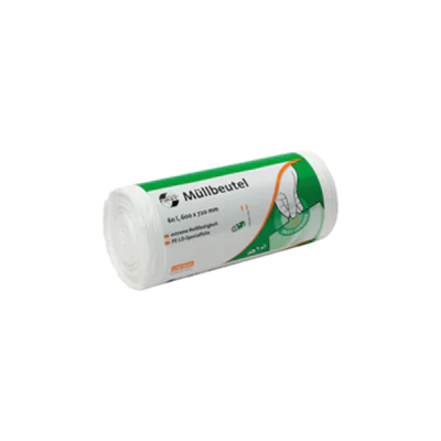 FIRST Müllbeutel 60 x 72 cm (B x H) 12µm 60l LDPE weiß 50 St./Pack. FIRST Müllbeutel 60 x 72 cm (B x H) 12µm 60l LDPE weiß 50 St./Pack.