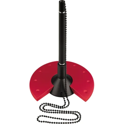 helit Kugelschreiberständer H6359092 10x15,5x10cm Kette sw/rt helit Kugelschreiberständer H6359092 10x15,5x10cm Kette sw/rt