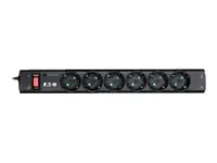 Eaton Protection Strip PS6TD - Überspannungsschutz - AC 220-250 V - 2500 Watt - Ausgangsanschlüsse: 6 - Schwarz