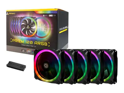 Antec Prizm 120 ARGB 5+C - Gehäuselüfter - 120 mm (Packung mit 5)