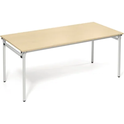 Klapptisch 4-Fuß 1.800x800mm Gestell alusilber Platte ahorn Klapptisch 4-Fuß 1.800x800mm Gestell alusilber Platte ahorn