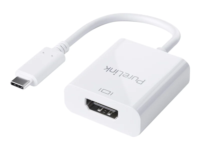 PureLink iSeries - Video- / Audio-Adapter - 24 pin USB-C männlich zu HDMI weiblich - 10 cm - Dreifachisolierung - weiß - 4K Unterstützung