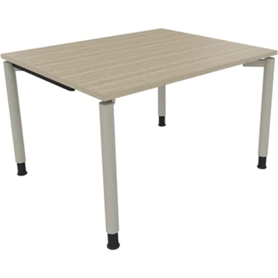 Schreibtisch Vierfuß Rundrohr B1200xT1000xH680-820 si/Eiche Natur Schreibtisch Vierfuß Rundrohr B1200xT1000xH680-820 si/Eiche Natur