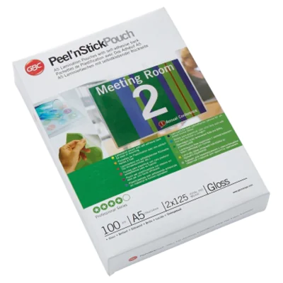 GBC Folientasche PeelNStickPouch 3747244 DIN A5 125mic 100 St./Pack. GBC Folientasche PeelNStickPouch 3747244 DIN A5 125mic 100 St./Pack.