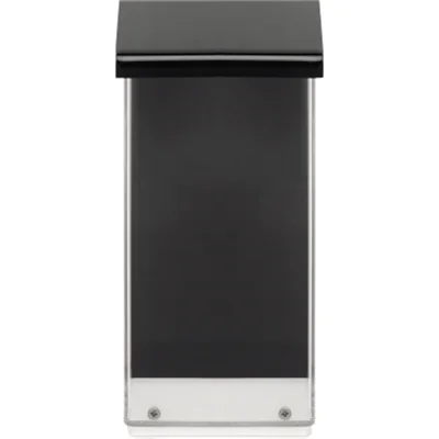 Deflecto® Prospektbox Außenbereich 12,5 x 28,4 x 7,3 cm (B x H x T) Polymethylmethacrylat transparent Farbe des Deckels: schwarz Deflecto® Prospektbox Außenbereich 12,5 x 28,4 x 7,3 cm (B x H x T) Polymethylmethacrylat transparent Farbe des Deckels: schwarz