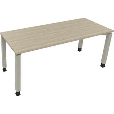 Schreibtisch Vierfuß Quadratrohr B1800xT700xH680-820 si/Eiche Natur Schreibtisch Vierfuß Quadratrohr B1800xT700xH680-820 si/Eiche Natur
