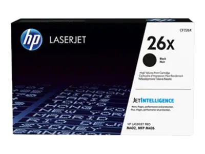 HP 26X - Hohe Ergiebigkeit - Schwarz - Original - LaserJet - Tonerpatrone (CF226X) - für LaserJet Pro M402, MFP M426 HP 26X - Hohe Ergiebigkeit - Schwarz - Original - LaserJet - Tonerpatrone (CF226X) - für LaserJet Pro M402, MFP M426
