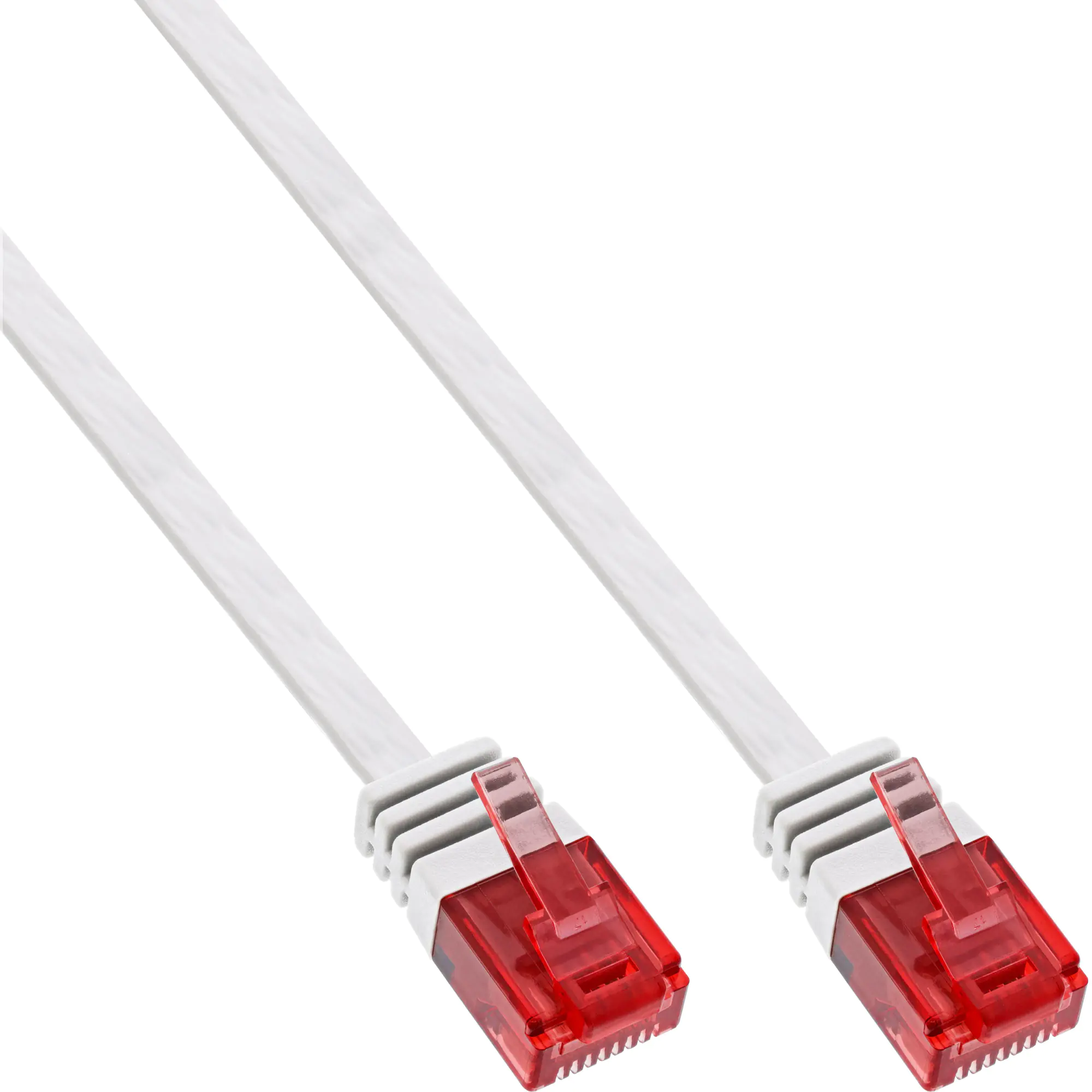 InLine - Patch-Kabel - RJ-45 (M) zu RJ-45 (M) - 5 m - UTP - CAT 6 - flach - weiß