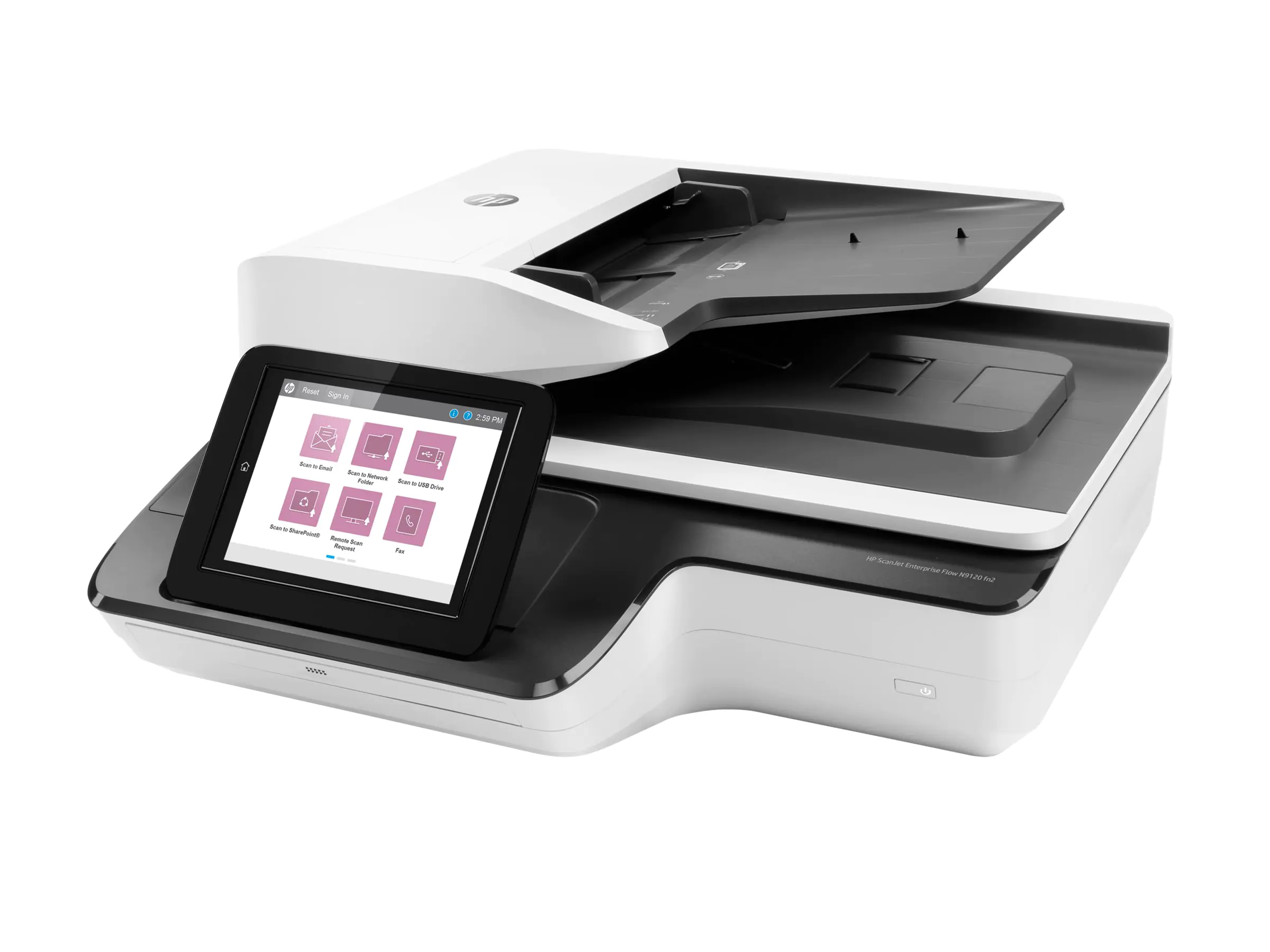 HP ScanJet Enterprise Flow N9120 fn2 - Dokumentenscanner - Flachbettscanner: CCD / ADF: CIS - Duplex - 297 x 864 mm - 600 dpi x 600 dpi - bis zu 120 Seiten/Min. (einfarbig) L2763A#B19