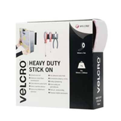Velcro Heavy Duty Stick On - Selbstklebendes Klettband - 5 cm x 5 m - weiß