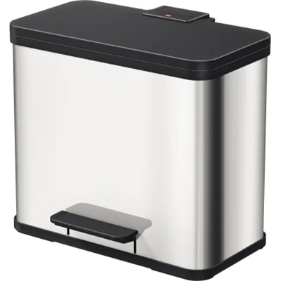 Hailo Tretabfalleimer Öko trio Plus L 47 x 43 x 34 cm (B x H x T) 3 x 9l Edelstahl edelstahl Hailo Tretabfalleimer Öko trio Plus L 47 x 43 x 34 cm (B x H x T) 3 x 9l Edelstahl edelstahl
