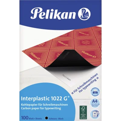 Pelikan Kohlepapier Interplastic 1022G 404400 DIN A4 schwarz 100 Bl. Pelikan Kohlepapier Interplastic 1022G 404400 DIN A4 schwarz 100 Bl.