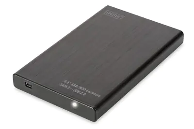 DIGITUS DA-71104 - Speichergehäuse mit Datenanzeige - 2.5" (6.4 cm) - SATA 3Gb/s - 300 MBps - USB 2.0 - Schwarz