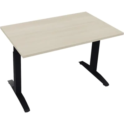 Schreibtisch Kufe Einzels. Quadrat B1200xT700xH650-850 an/Akazie hell Schreibtisch Kufe Einzels. Quadrat B1200xT700xH650-850 an/Akazie hell