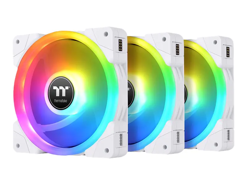 Thermaltake SWAFAN EX12 RGB - Premium Edition - Gehäuselüfter - 120 mm - weiß (Packung mit 3) CL-F161-PL12SW-A