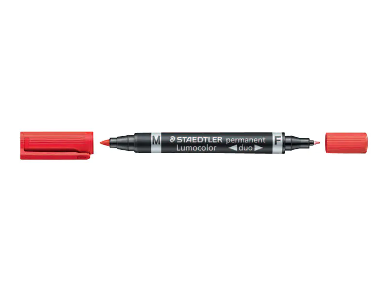 STAEDTLER Permanentmarker Lumocolor duo 348-2 0,6mm/1,5mm rot