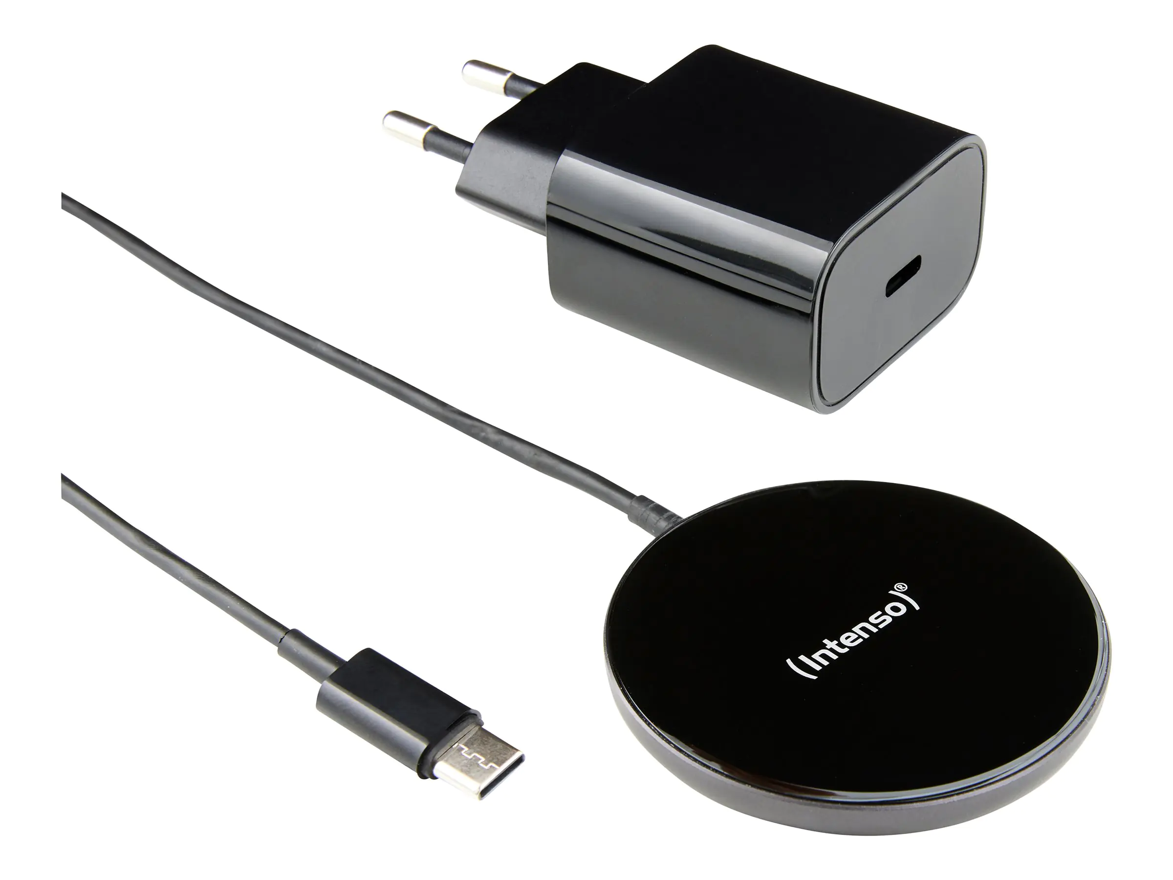 Intenso MB1 - Induktive Ladematte - magnetisch + AC-Netzteil - 15 Watt - Schwarz