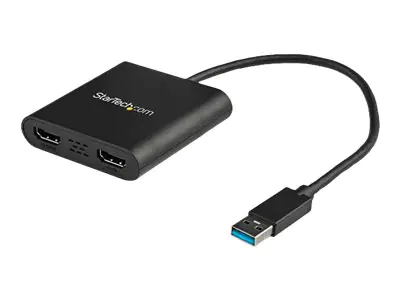 StarTech USB 3.0 to Dual HDMI Adapter - 4K 30Hz - External Video & Graphics Card - Dual Monitor Display Adapter - Supports Windows (USB32HD2) - Externer Videoadapter - MCT Trigger II - 64 MB DDR2 - USB 3.0 - 2 x HDMI - Schwarz - für P/N: HDDVIMM3, HDMM12, StarTech USB 3.0 to Dual HDMI Adapter - 4K 30Hz - External Video & Graphics Card - Dual Monitor Display Adapter - Supports Windows (USB32HD2) - Externer Videoadapter - MCT Trigger II - 64 MB DDR2 - USB 3.0 - 2 x HDMI - Schwarz - für P/N: HDDVIMM3, HDMM12,