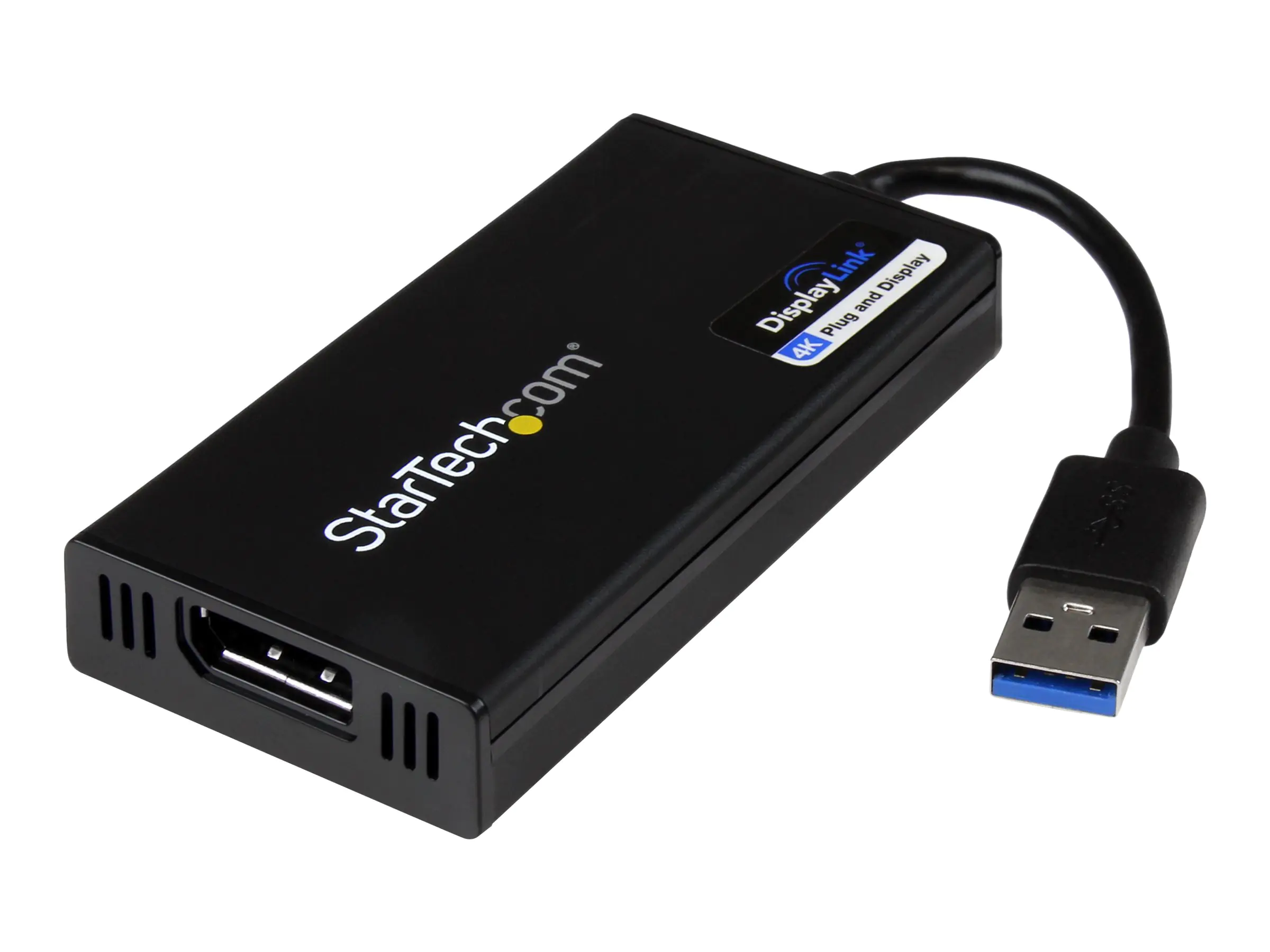 StarTech USB 3.0 auf Displayport Adapter - Externe Monitor Grafikkarte DisplayLink zertifiziert - Ultra HD 4k - USB/DisplayPort-Adapter - TAA-konform - USB Typ A (M) zu DisplayPort (W) - USB 3.0 - 9 m - 4K Unterstützung, USB-Strom - Schwarz - für P/N: MDP StarTech USB 3.0 auf Displayport Adapter - Externe Monitor Grafikkarte DisplayLink zertifiziert - Ultra HD 4k - USB/DisplayPort-Adapter - TAA-konform - USB Typ A (M) zu DisplayPort (W) - USB 3.0 - 9 m - 4K Unterstützung, USB-Strom - Schwarz - für P/N: MDP