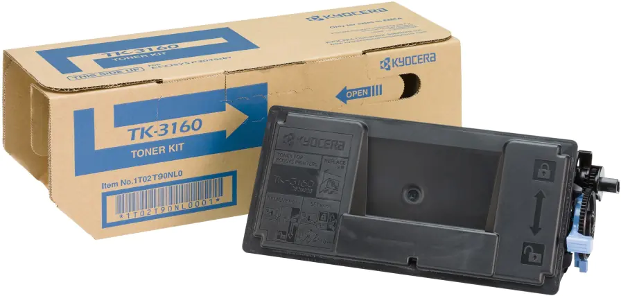 Kyocera TK 3160 - Schwarz - Original - Tonersatz - für ECOSYS M3145, M3645, M3860, P3045, P3050, P3055, P3060, P3145, P3150 Kyocera TK 3160 - Schwarz - Original - Tonersatz - für ECOSYS M3145, M3645, M3860, P3045, P3050, P3055, P3060, P3145, P3150