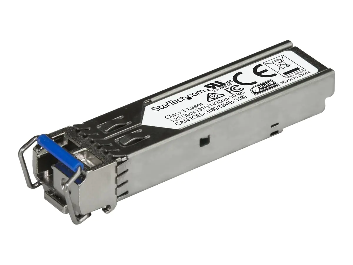 StarTech SFPGE10KT3R5 Transceiver Modul (SFP Module, 1000Base-BX10-U Juniper kompatibel, Glasfaser, LC Single Mode mit DDM) - SFP (Mini-GBIC)-Transceiver-Modul (gleichwertig mit: Juniper SFP-GE10KT13R15) - GigE - 1000Base-BX10-U - LC Single-Modus - bis zu