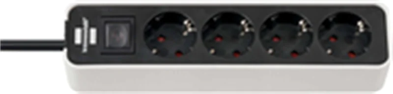 Brennenstuhl 1153240020, 1,5 m, Drinnen, IP20, Weiß, Schwarz, 4 AC-Ausgänge