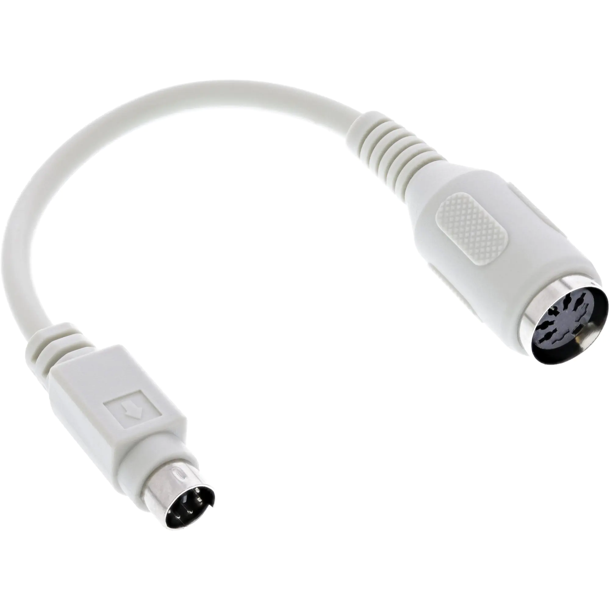 InLine Tastatur-Adapterkabel - 5pol DIN-Buchse an PS/2-Stecker - Länge: ca. 10cm 39340