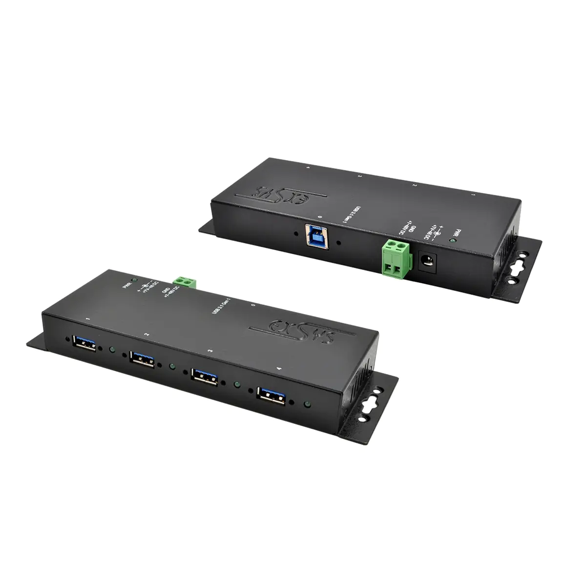 Exsys USB 3.2 HUB 4-Port extern inkl.Netzt inkl.12V Netzt.+USB3.0 Kabel