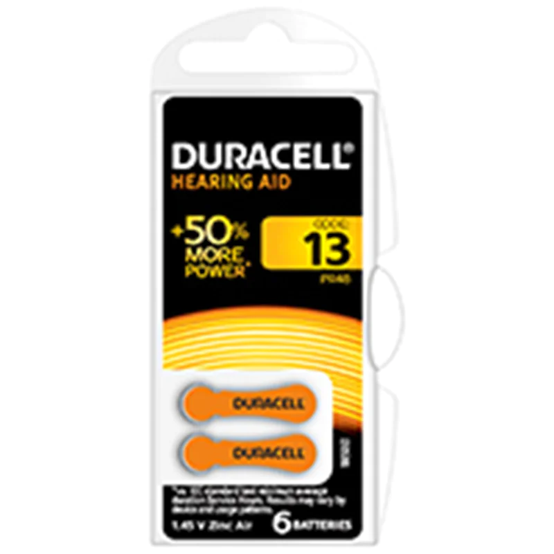 Duracell Batterie Hörgeraete A13 BP6* - Batterie - 1,45 V F3 DA13