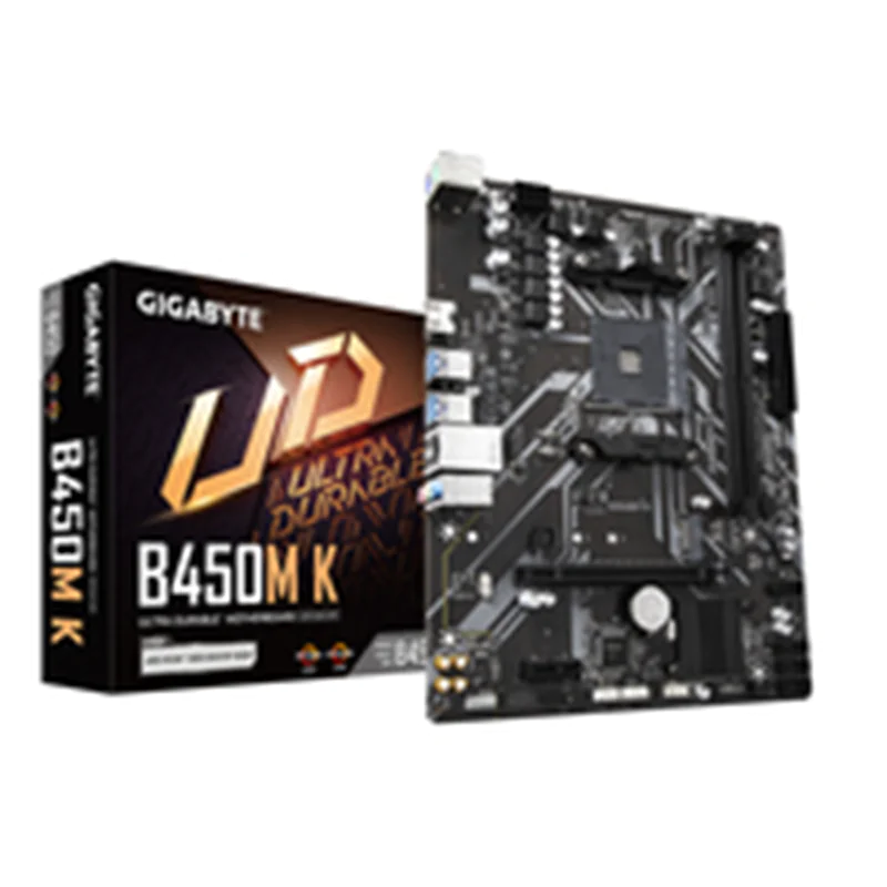 Gigabyte B450M K - 1.0 - Motherboard - micro ATX - Socket AM4 - AMD B450 Chipsatz - USB 3.1 Gen 1 - Gigabit LAN - Onboard-Grafik (CPU erforderlich) - HD Audio (8-Kanal)