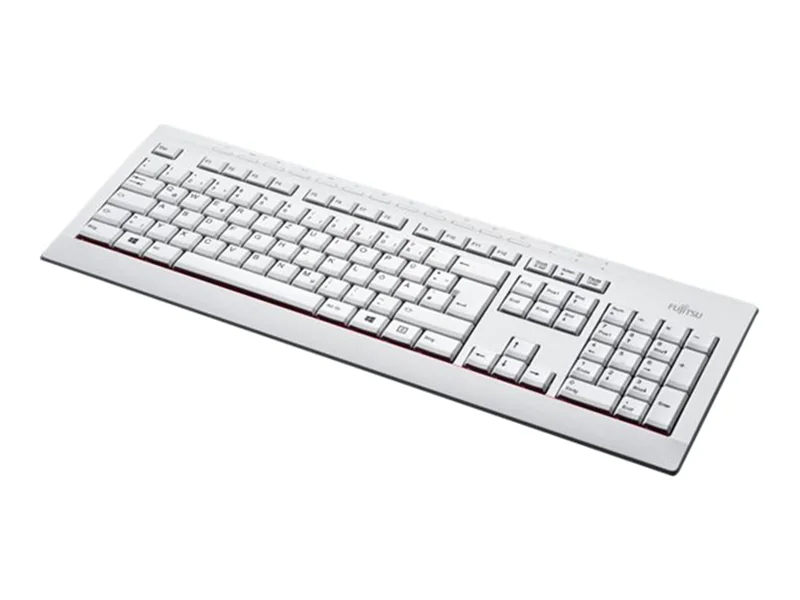 Fujitsu KB521 with M520 bundle - Tastatur-und-Maus-Set - USB - Deutsch - Marble Gray (Packung mit 10)