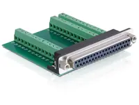 Delock D-Sub 37 pin - 39 pin Terminal Block, Schwarz, Grün, 69 mm, 69 mm, 16 mm 65319