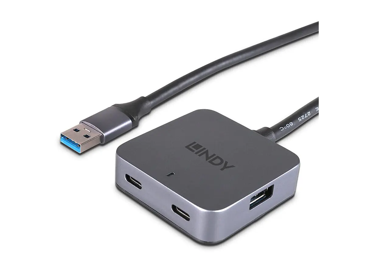 Lindy Hub - 5 m Kabel - 4 x USB 3.2 Gen 1 43388