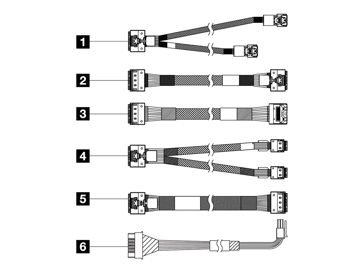 Lenovo - Speicherkabelkit - für 2.5" SAS/SATA Chassis Front BP1 - für ThinkSystem SR650 V3 7D76