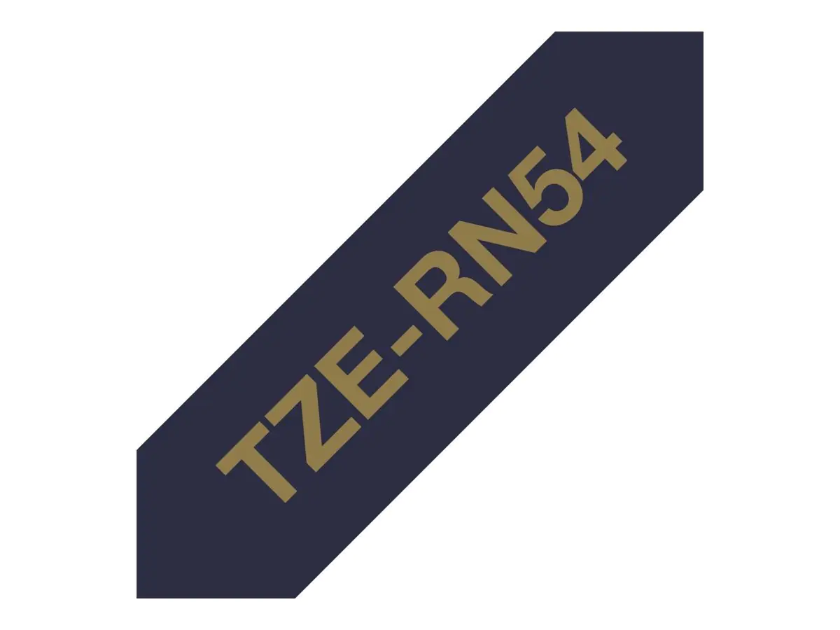 Brother Schriftband TZERN54 Seidig Gold auf Marineblau 2,4 cm x 4 m