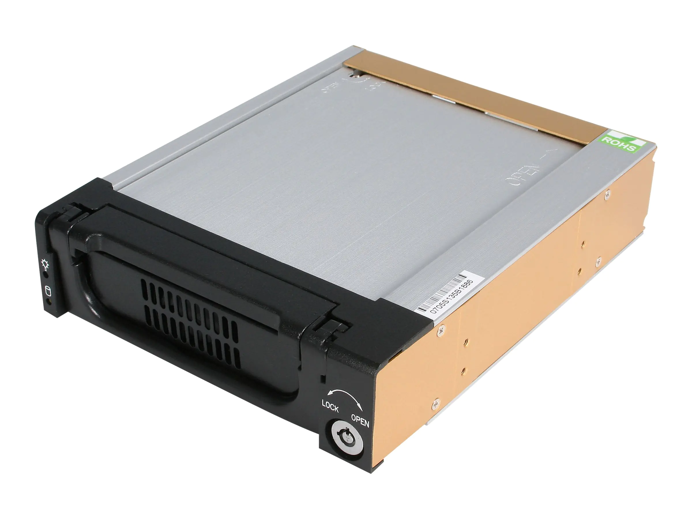 StarTech Wechselrahmen 5,25 Zoll - Mobiles Festplatten Hot Swap Speicher Rack für 3,5 (8,9cm) HDD in Schwarz / Aluminium - Mobiles Speicher-Rack - 3.5" (8.9 cm) - Schwarz