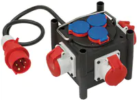 Brennenstuhl 1153680100 - 1 m - 6 AC-Ausgänge - Outdoor - IP44 - Kunststoff - Kautschuk - Schwarz