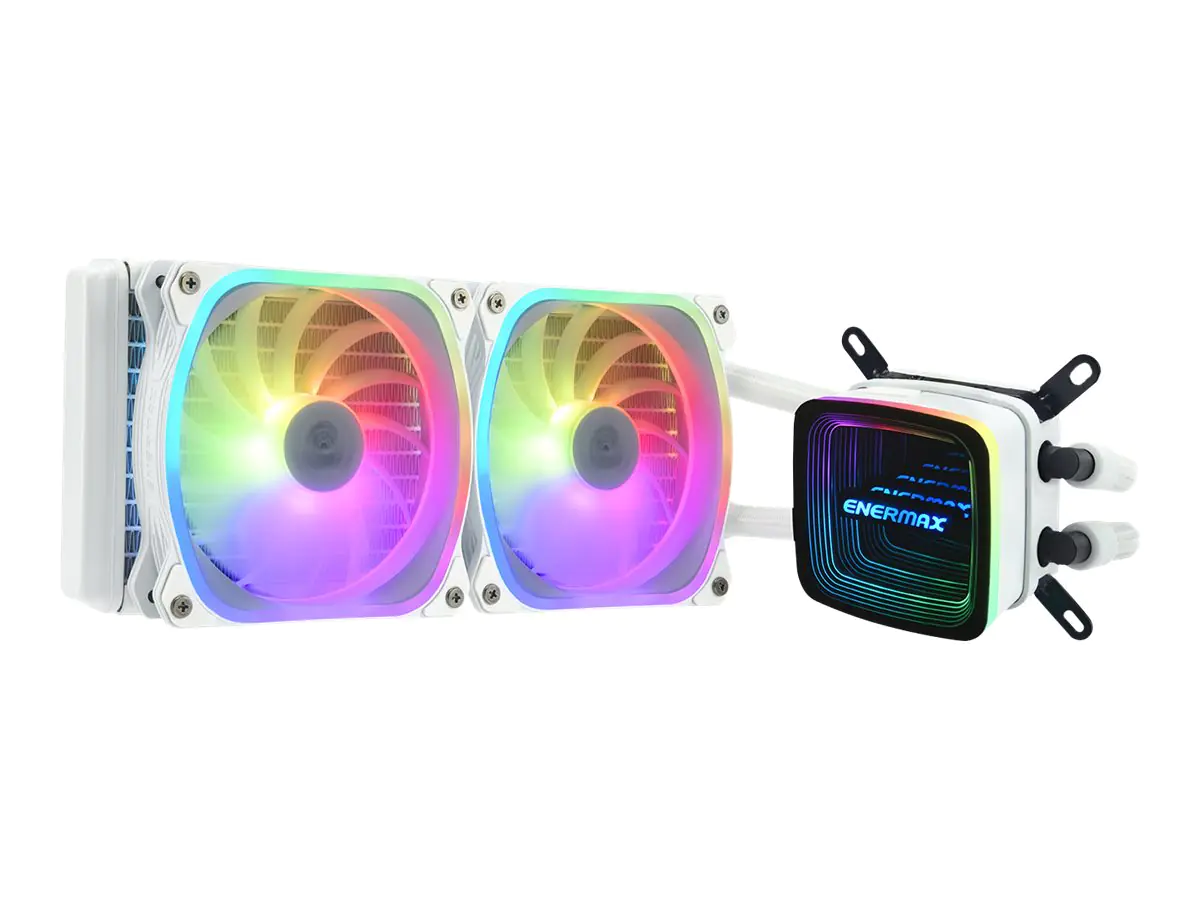 Enermax Aquafusion ADV series ELC-AQFA240-SQA-W - Prozessor-Flüssigkeitskühlsystem - 240 mm cpu-Flüssigkeitskühler - (für: LGA1366, AM3+, LGA2011, FM1, FM2+, LGA2011-3, AM4, LGA2066, LGA1200, LGA1700, AM5, LGA115x Socket)