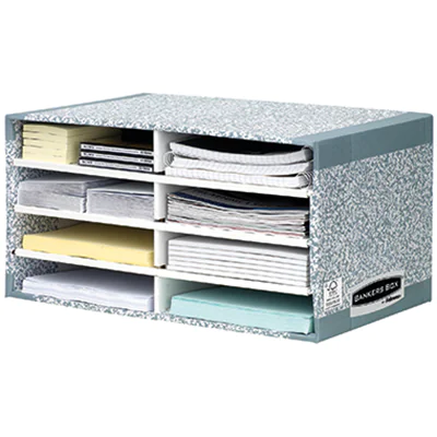 Fellowes Bankers Box System Schreibtischmanager, Karton, Papier, Grau, A4, Briefumschlag, Ordner, Letter, Hinweis, 1,05 kg, 230 x 310 x 55 mm 08750EU