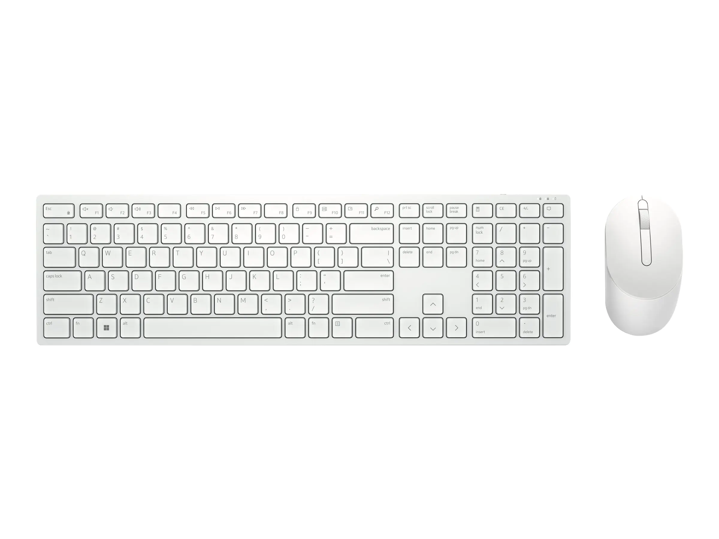 Dell Pro KM5221W - Tastatur-und-Maus-Set - kabellos - 2.4 GHz - AZERTY - Französisch - weiß