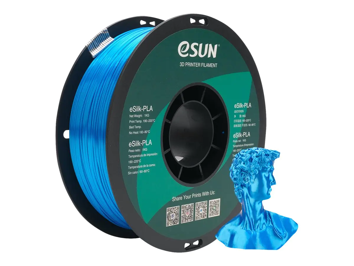 Esun - Cyan - 1 kg - silk PLA filament (3D)