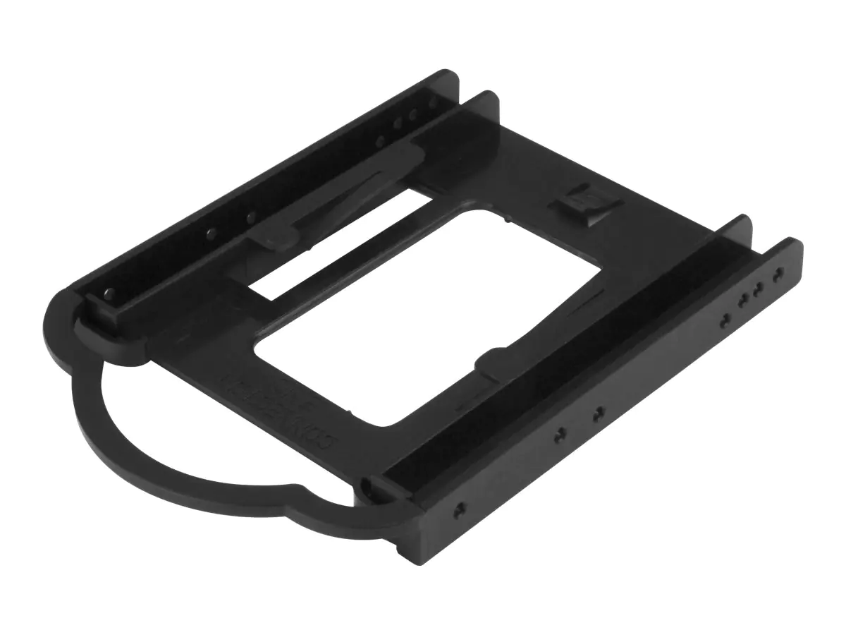 StarTech Montageschiene für 3,5" Laufwerksschacht (5er Pack, 2,5" SSD/HDD, werkzeuglose Installation) - Laufwerksschachtadapter - 3,5" auf 2,5" (8.9 cm to 6.4 cm) - Schwarz (Packung mit 5)