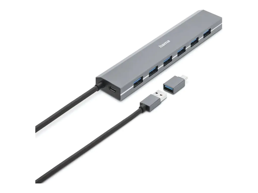 Hama Essential Line - Hub - with USB-C adapter 00200137