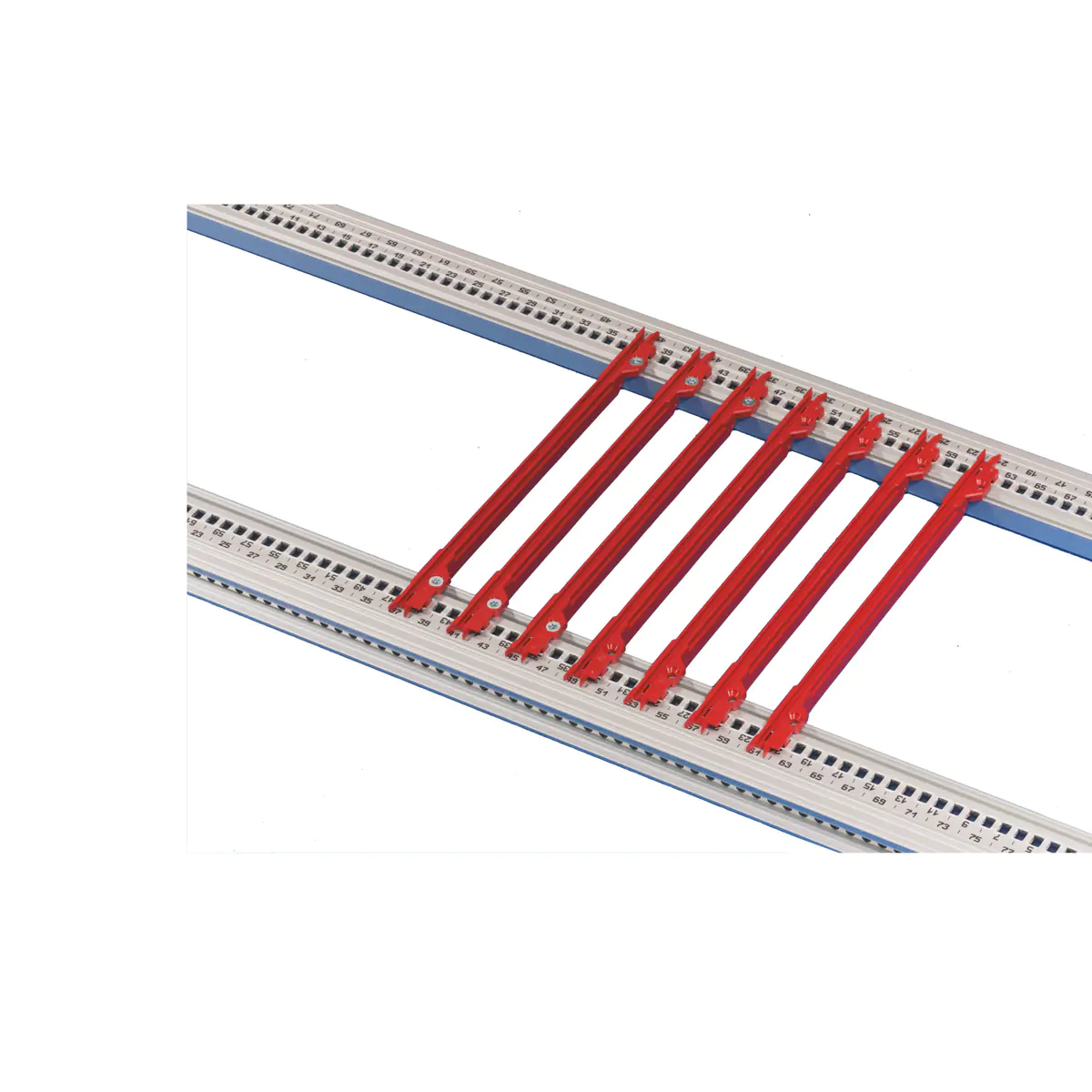 SCHROFF 24568-361, Regal-Schiene, Polycarbonat (PC), Rot, 10 Stück(e) 24560361