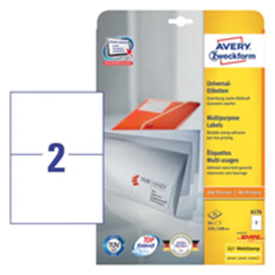 AVERY Etikett 6176 wß VE50