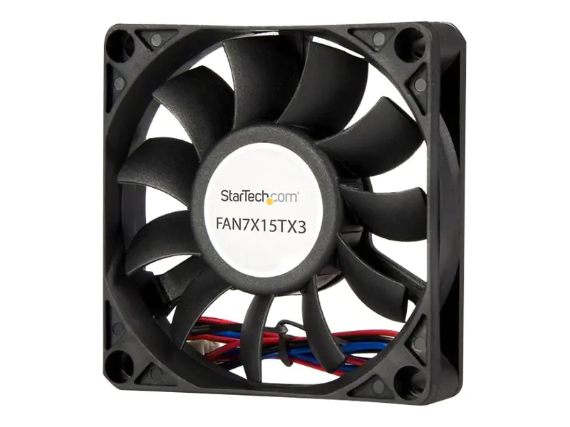 StarTech 70mm Gehäuselüfter - Lüfter 7cm für PC Gehäuse mit 3-pin Molex Stecker (70mmx70mmx15mm) - Gehäuselüfter - 70 mm - Schwarz