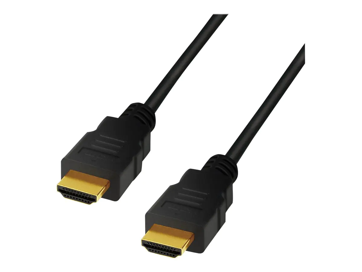 LogiLink - HDMI-Kabel mit Ethernet - HDMI männlich zu HDMI männlich - 3 m - Schwarz - 4K Unterstützung, 8K Unterstützung, 10K Unterstützung