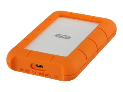 LaCie Rugged USB-C - Festplatte - 4 TB - extern (tragbar) - USB 3.1 Gen 1 (USB-C Steckverbinder) - orange LaCie Rugged USB-C - Festplatte - 4 TB - extern (tragbar) - USB 3.1 Gen 1 (USB-C Steckverbinder) - orange